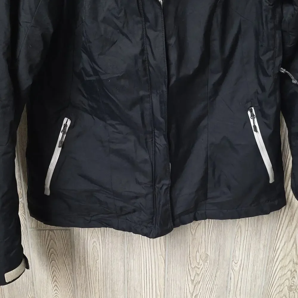 Columbia Black Interchange Omni Tech Jacket with Gray Accents Womens Size XL
